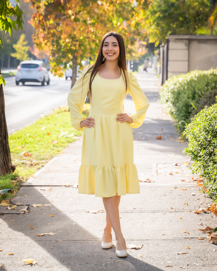 Vestido Brasil Amarillo Pastel