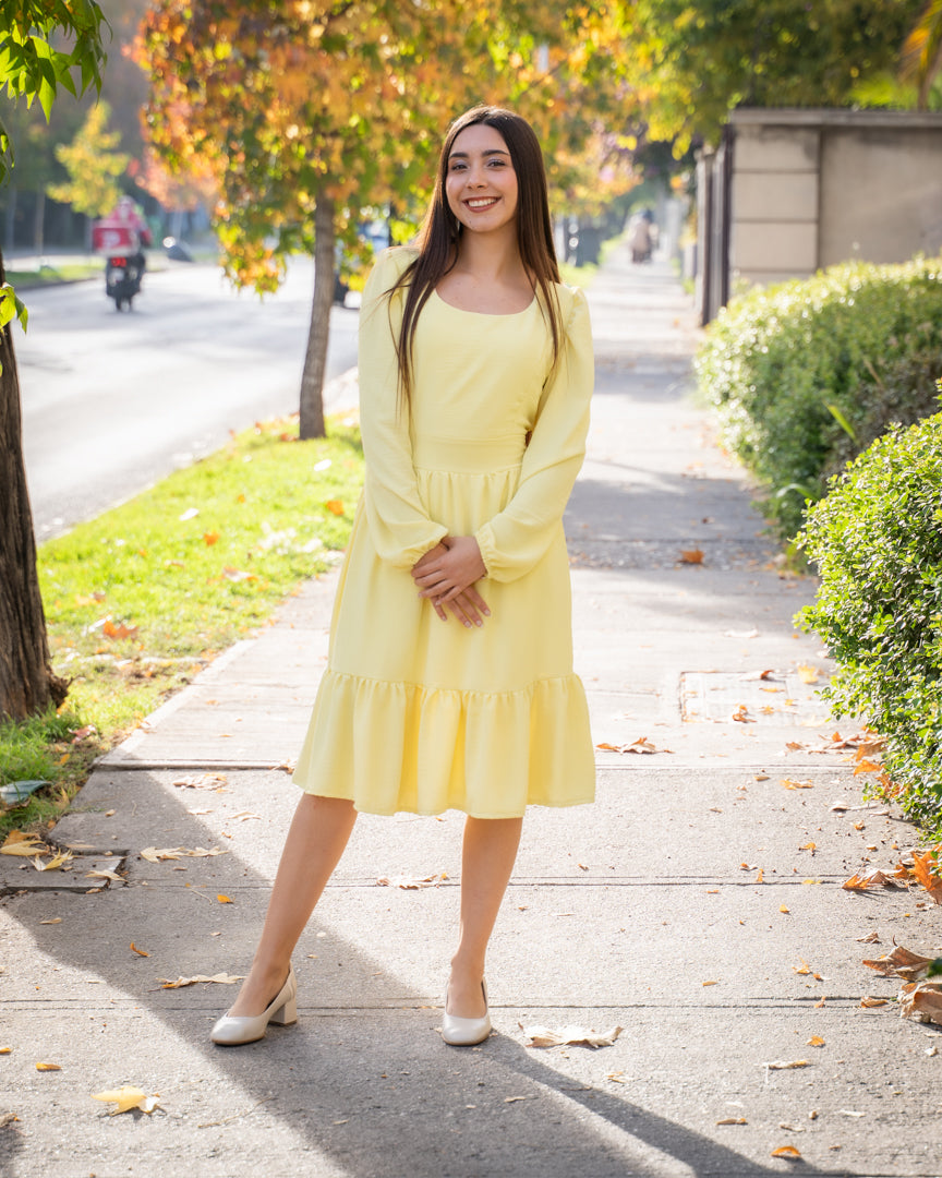 Vestido Brasil Amarillo Pastel