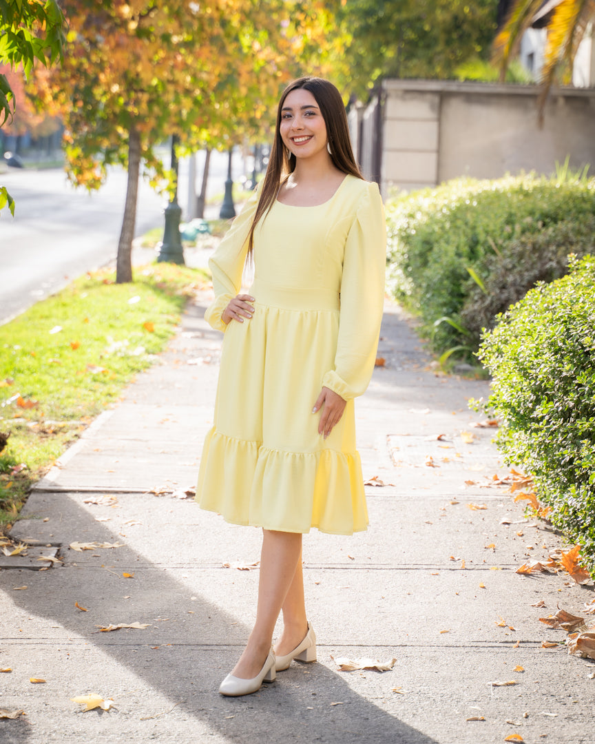 Vestido Brasil Amarillo Pastel