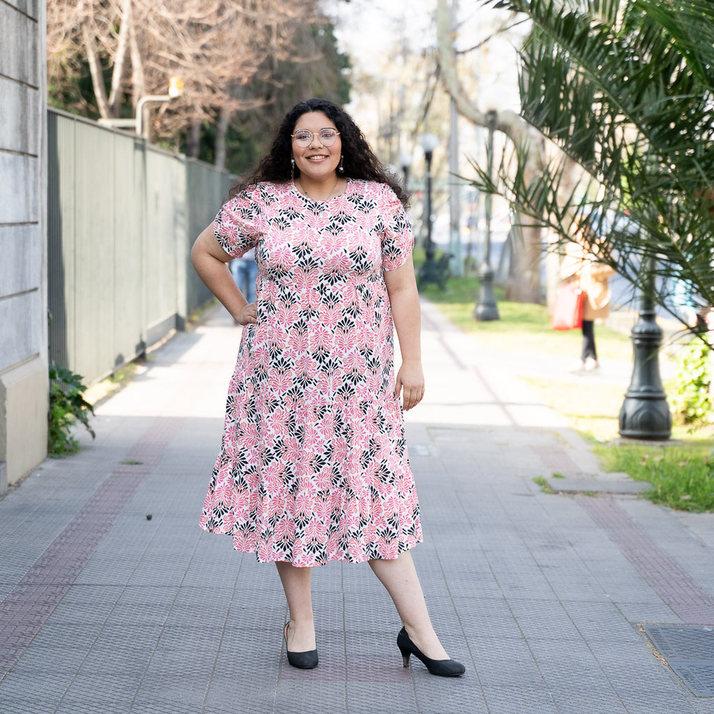 Vestido Viscosa Plumeti Estampada