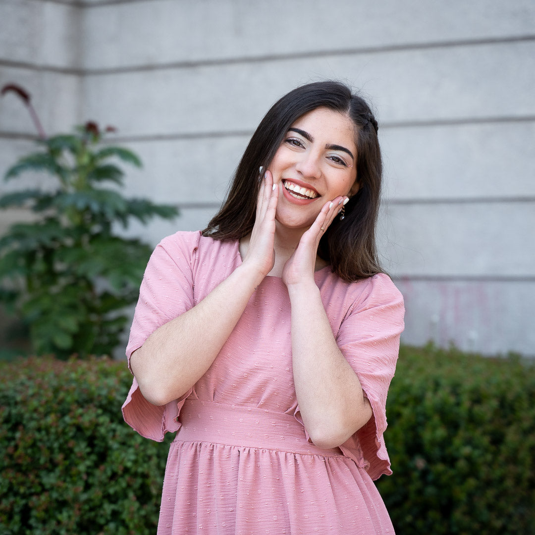 Vestido Plumeti Manga Corta Rosado