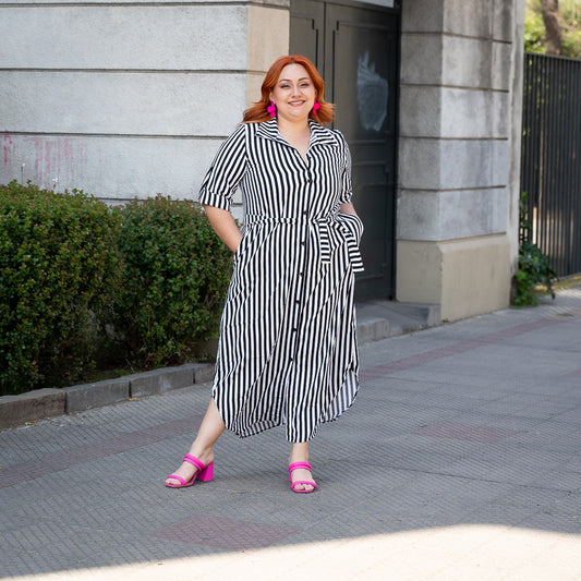 Vestido Bra Camisero Rayas