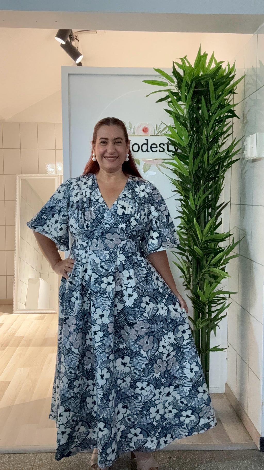 Vestido Europa Lino Azul