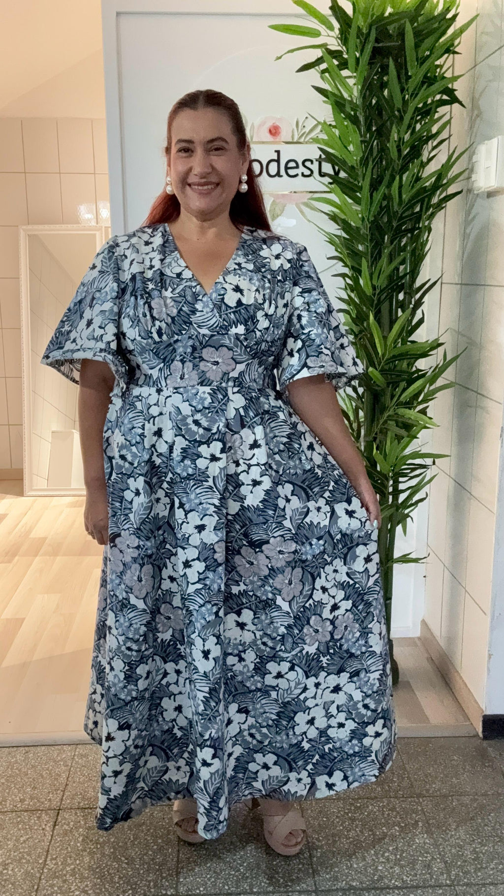 Vestido Europa Lino Azul