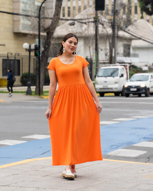 Maxivestido Naranjo